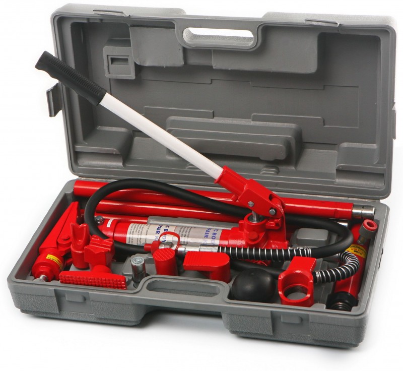 HBM 4 Ton Uitdeukset - 14-delig Schadeherstelset, 20 kg, 35 x 30 x 18 cm
