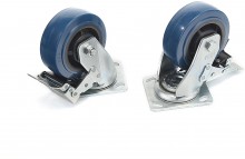 HBM Profi svinghjul med bremse - 4 stk, 125 mm, max. 350 kg. HBM Profi svinghjul med bremse - 4 stk, 125 mm, max. 350 kg.