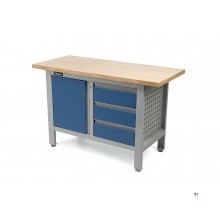 HBM 120 cm. workbench with 3 drawers and 1 door