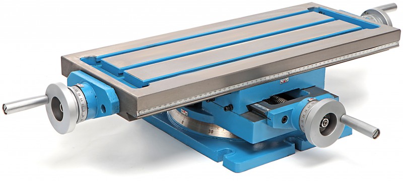 HBM LCT 600 Kruistafel met draaibaar onderstel - 240 mm breed, 600 mm lang, dwarsverplaatsing 130 mm, langsverplaatsing 370 mm