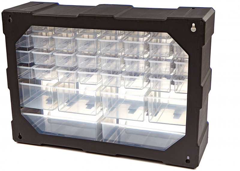 HBM 38 Skuffer Skuffekabinet Assortimentskab Opbevaringssystem, Plast, Blå, 16 x 37 x 52 cm. HBM 38 Skuffer Skuffekabinet Assortimentskab Opbevaringssystem, Plast, Blå, 16 x 37 x 52 cm.