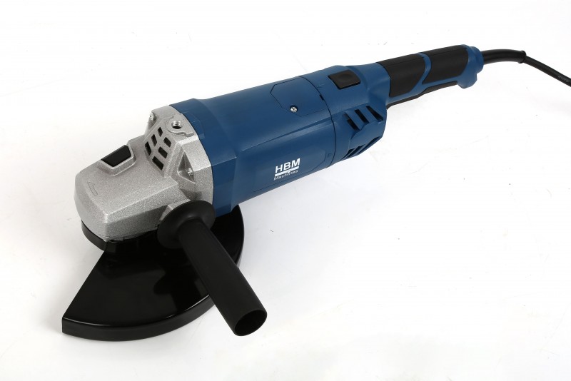 HBM 230 mm Profi Vinkelsliber 2400 W med Drejeligt Håndtag, M14, 6600 rpm til Metal.