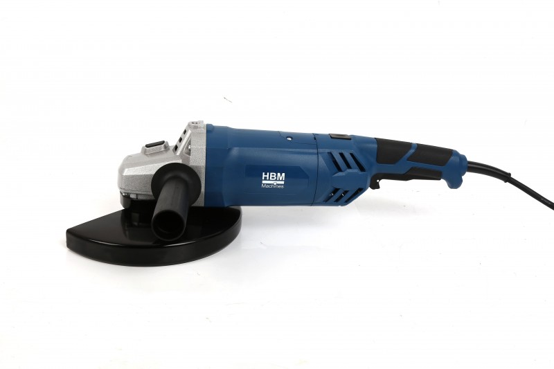 HBM 230 mm Profi Vinkelsliber 2400 W med Drejeligt Håndtag, M14, 6600 rpm til Metal.