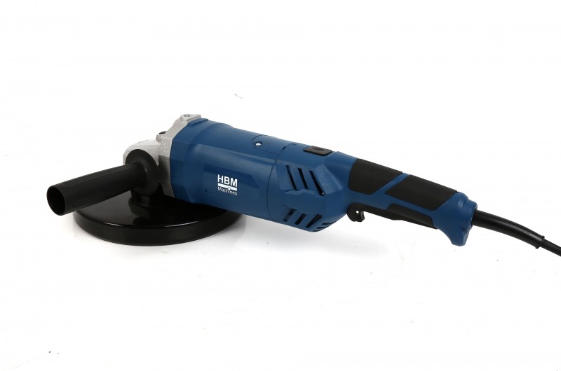 HBM 230 mm Profi Vinkelsliber 2400 W med Drejeligt Håndtag, M14, 6600 rpm til Metal.