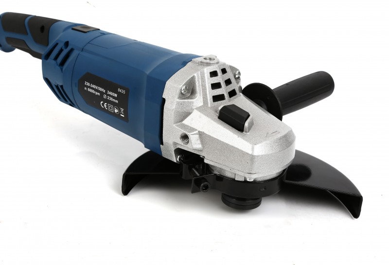 HBM 230 mm Profi Vinkelsliber 2400 W med Drejeligt Håndtag, M14, 6600 rpm til Metal.