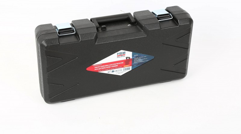 HBM 150 mm Variabel Excentrisk Polermaskine 900 W 6000 rpm M8 230 V med Opbevaringskuffert.