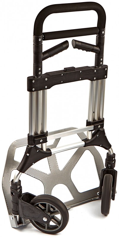 HBM opvouwbare steekwagen 250 kg met handvatten, 2 wielen, inklapbaar, 60 cm breed, 122 cm hoog