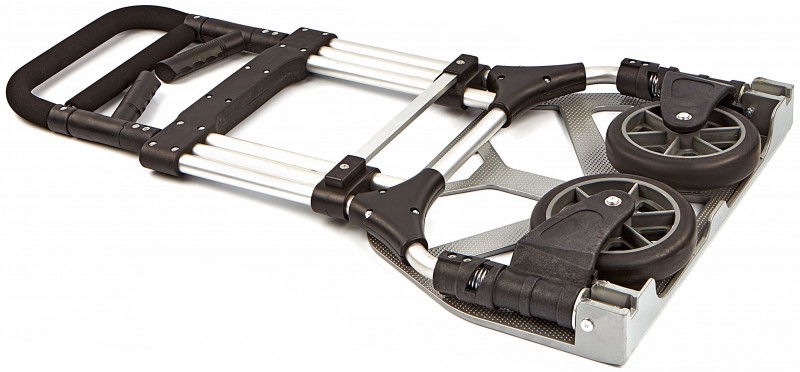 HBM opvouwbare steekwagen 250 kg met handvatten, 2 wielen, inklapbaar, 60 cm breed, 122 cm hoog