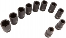 HBM 10-delige 1 inch krachtdoppenset chromevanadium dopsleutel set