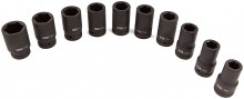 HBM 10-delige 1 inch krachtdoppenset chromevanadium dopsleutel set