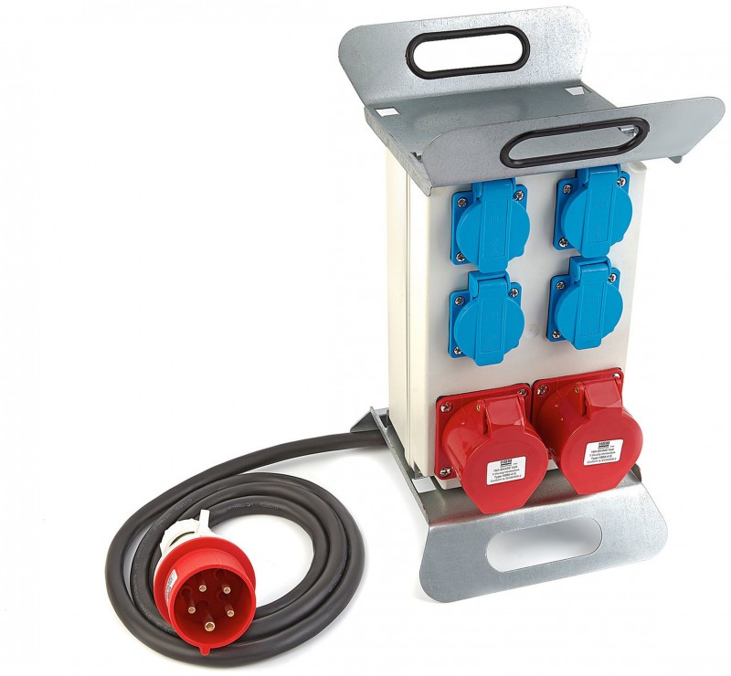 HBM 2 x 400 Volt en 4 x 230 Volt verdeelblok
