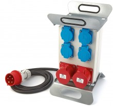 HBM 2 x 400 Volt en 4 x 230 Volt verdeelblok

