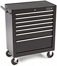 HBM gereedschapswagen met 7 laden, 62 cm, zwart, met slot, 100 kg belastbaar HBM gereedschapswagen met 7 laden, 62 cm, zwart, met slot, 100 kg belastbaar
