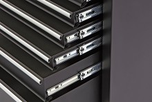 HBM gereedschapswagen met 7 laden, 62 cm, zwart, met slot, 100 kg belastbaar HBM gereedschapswagen met 7 laden, 62 cm, zwart, met slot, 100 kg belastbaar
