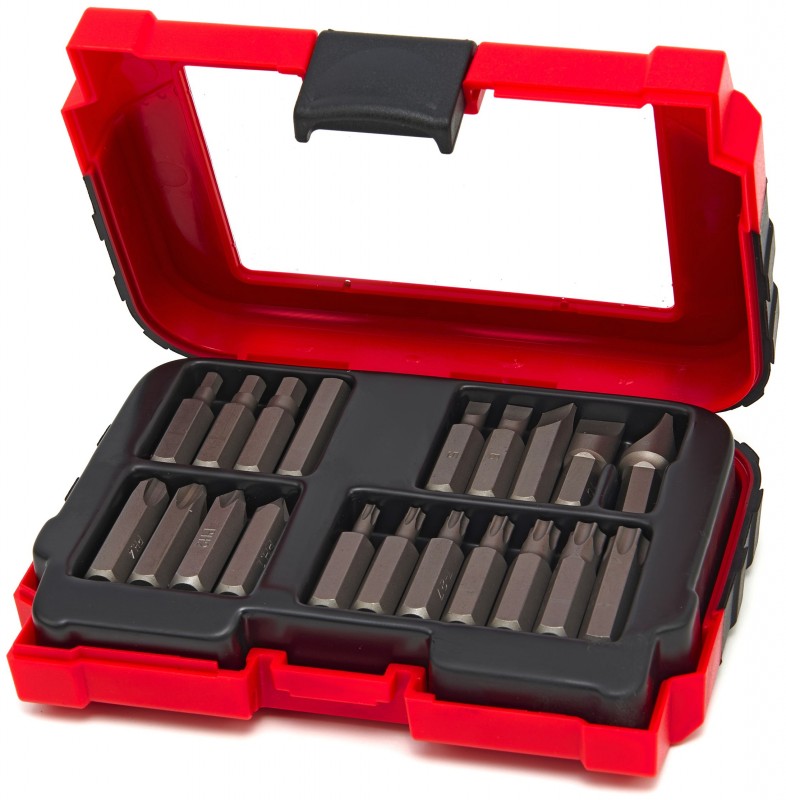 HBM 20-delige bitset voor slagschroevendraaier - Sleufkop, Hex, Philips, Torx, met opbergkoffer