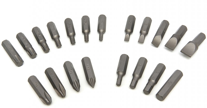 HBM 20-delige bitset voor slagschroevendraaier - Sleufkop, Hex, Philips, Torx, met opbergkoffer