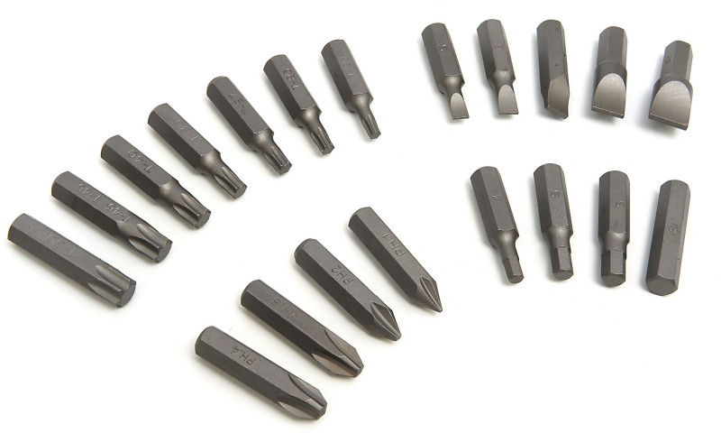 HBM 20-delige bitset voor slagschroevendraaier - Sleufkop, Hex, Philips, Torx, met opbergkoffer