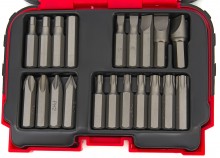 HBM 20-delige bitset voor slagschroevendraaier - Sleufkop, Hex, Philips, Torx, met opbergkoffer