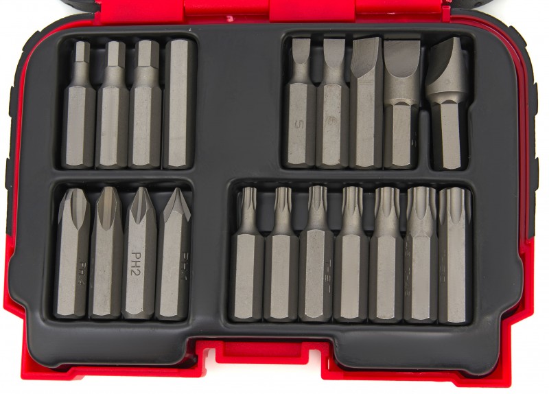 HBM 20-delige bitset voor slagschroevendraaier - Sleufkop, Hex, Philips, Torx, met opbergkoffer