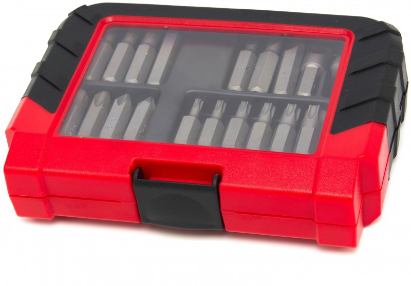 HBM 20-delige bitset voor slagschroevendraaier - Sleufkop, Hex, Philips, Torx, met opbergkoffer