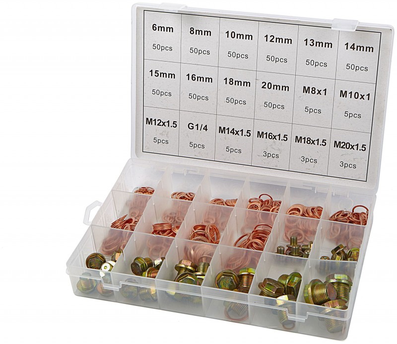 HBM Carterpluggen en Koperen Ringen Assortiment - 534 Delig
