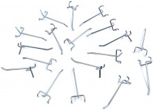 HBM stalen gereedschapswand 120x60 cm met 18 haken, 50 kg draagvermogen HBM stalen gereedschapswand 120x60 cm met 18 haken, 50 kg draagvermogen