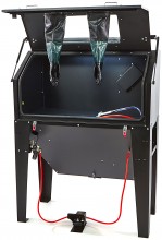 HBM straalcabine SBC 420/500 met afzuiging, 8 bar, 150 kg, zwart