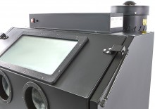 HBM straalcabine SBC 420/500 met afzuiging, 8 bar, 150 kg, zwart
