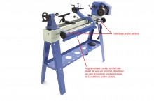 HBM 1100 Variabel trædrejebænk med kopiudstyr, 1000 mm, 35 cm, 750 W, 230 V.