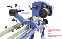 HBM 1100 Variabel trædrejebænk med kopiudstyr, 1000 mm, 35 cm, 750 W, 230 V.