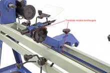 HBM 1100 Variabel trædrejebænk med kopiudstyr, 1000 mm, 35 cm, 750 W, 230 V.