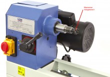 HBM 1100 Variabel trædrejebænk med kopiudstyr, 1000 mm, 35 cm, 750 W, 230 V.