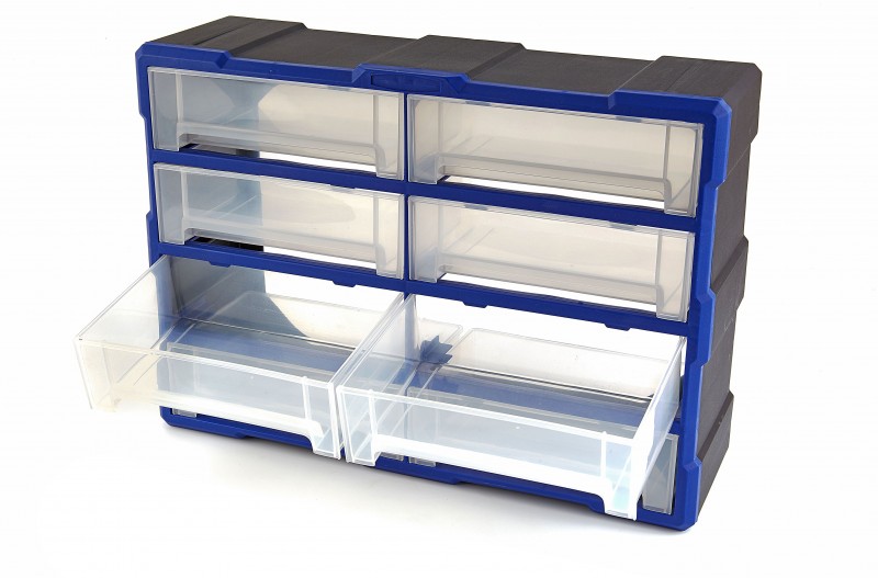 HBM 8-skuffers skuffekabinet assortimentskabinet opbevaringssystem plastik blå 16 x 37 x 52 cm. HBM 8-skuffers skuffekabinet assortimentskabinet opbevaringssystem plastik blå 16 x 37 x 52 cm.