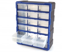 HBM 18-laden ladenkast assortimentskast opbergsysteem kunststof blauw 16 x 47 x 38 cm HBM 18-laden ladenkast assortimentskast opbergsysteem kunststof blauw 16 x 47 x 38 cm