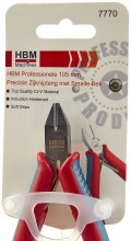 HBM Professionel 115 mm Præcisions sideskævbider med smal næb, 12,5 mm næblængde, sideskærer.