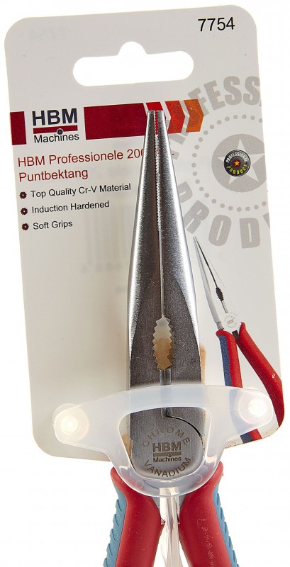 HBM Professionele Puntbektang 200 mm - Combinatietang, Lengte Bek 75 mm HBM Professionele Puntbektang 200 mm - Combinatietang, Lengte Bek 75 mm