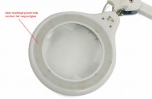HBM LED verstelbare loeplamp 3800 lumen 81 leds dimbaar met tafelklem 127 mm lens 1,75x vergroting
