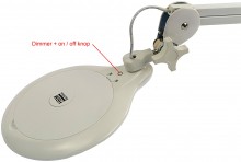 HBM LED verstelbare loeplamp 3800 lumen 81 leds dimbaar met tafelklem 127 mm lens 1,75x vergroting
