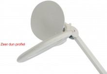 HBM LED verstelbare loeplamp 3800 lumen 81 leds dimbaar met tafelklem 127 mm lens 1,75x vergroting
