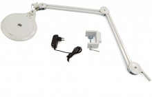HBM LED verstelbare loeplamp 3800 lumen 81 leds dimbaar met tafelklem 127 mm lens 1,75x vergroting
