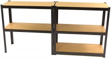 HBM stellingkast 5 planken x 35 kg, 2-delig, 40 x 90 x 180 cm, MDF