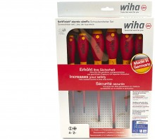 WIHA VDE Schroevendraaierset SoftFinish Electric 6-delig 3201K6 Sleufkop Philips
