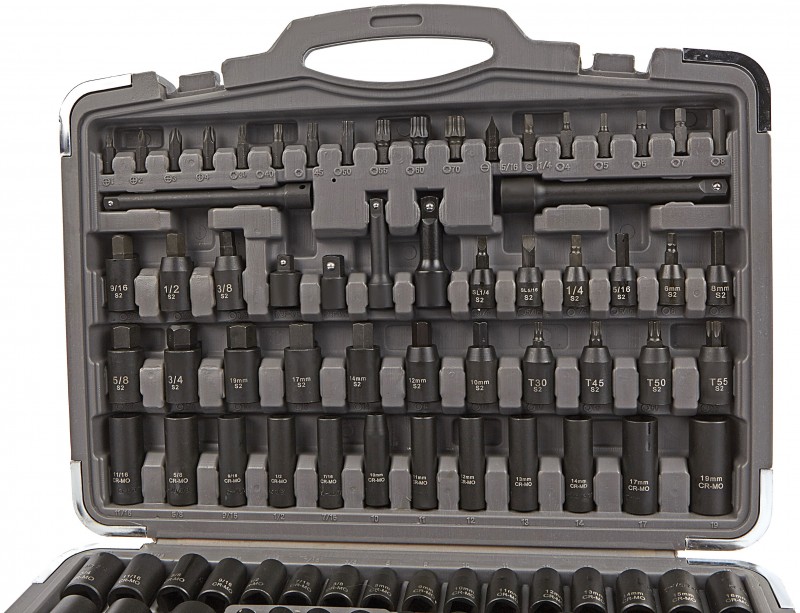 HBM 119-delt professionelle kraftdoppesæt metriske og inch størrelser HBM 119-delt professionelle kraftdoppesæt metriske og inch størrelser