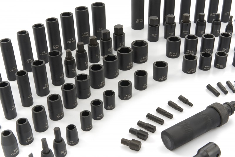 HBM 119-delt professionelle kraftdoppesæt metriske og inch størrelser HBM 119-delt professionelle kraftdoppesæt metriske og inch størrelser