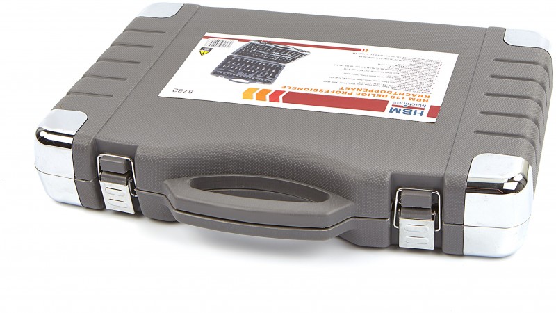 HBM 119-delt professionelle kraftdoppesæt metriske og inch størrelser HBM 119-delt professionelle kraftdoppesæt metriske og inch størrelser