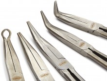 HBM 5-delige lange tangenset 275 mm - naaldneustang recht en schuin
