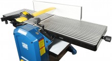 HBM 12 inch Kombi- og tykkelseshøvl 1800 W 230 V 8500 rpm 10 cm slangeforbindelse startbeskyttelse