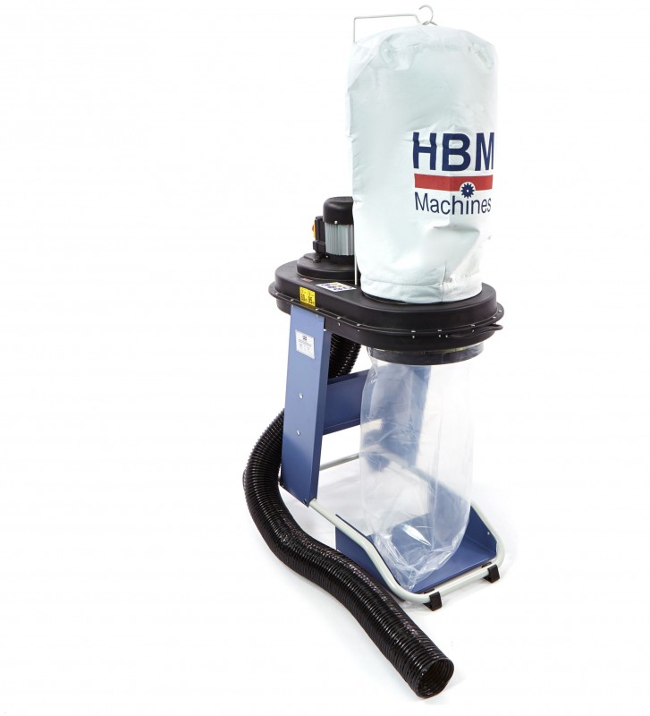 HBM 550 W Stofafzuiginstallatie 1150 m³/h 65 l, inclusief Slang en Adapters