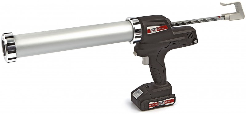 HBM elektrische kitspuit 18 V compleet, 2 accu’s, 300-600 ml, incl. opbergkoffer