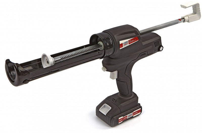 HBM elektrische kitspuit 18 V compleet, 2 accu’s, 300-600 ml, incl. opbergkoffer